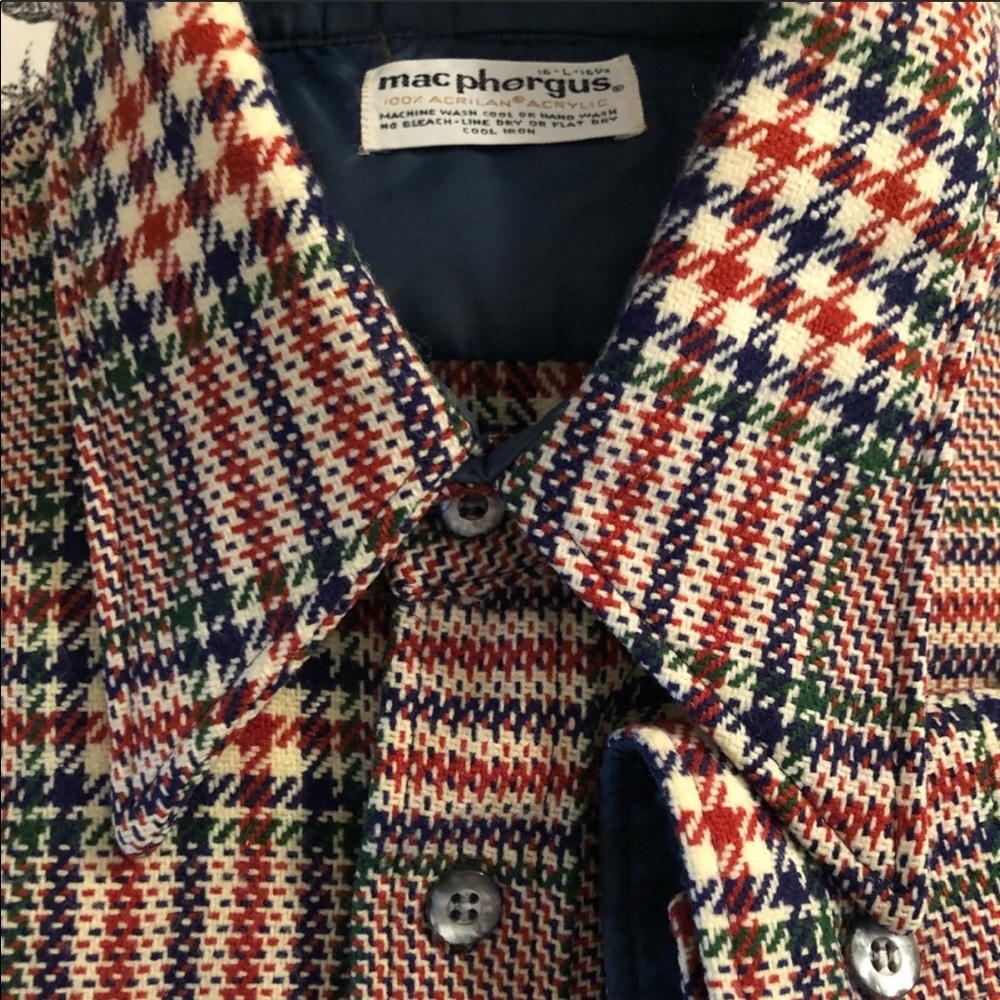 Vintage Macphergus lines button down 16L